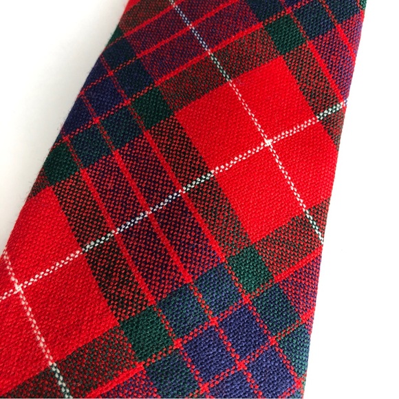 Ingles Buchan Men’s Scottish 100% Wool Tartan Plaid NeckTie Fraser Dress Red New - Picture 5 of 6